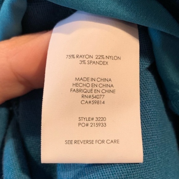 CAbi Teal Blue Sigourney Pencil Skirt Side Zipper Size 4 - Picture 5 of 12